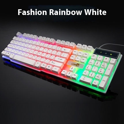RGB Industrial Gaming Keyboard with Glowing USB Cable