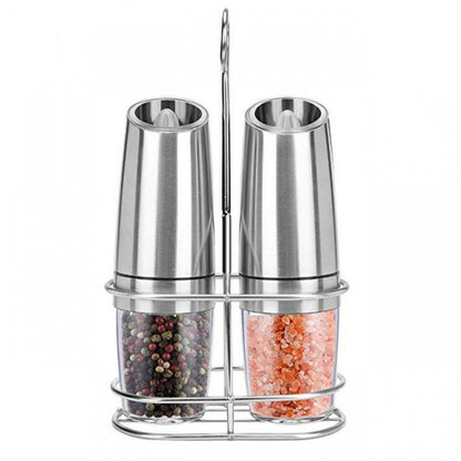 ⚡ Electric Gravity Salt & Pepper Grinder – Adjustable Coarseness