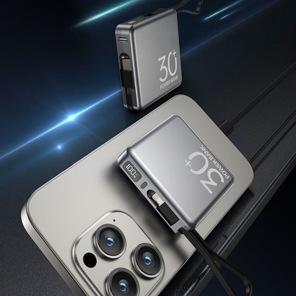 Large Capacity 20000 MA With Cable Power Bank