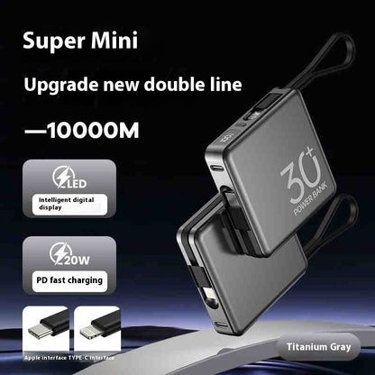 Large Capacity 20000 MA With Cable Power Bank