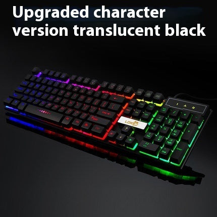 RGB Industrial Gaming Keyboard with Glowing USB Cable