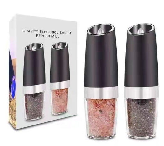 ⚡ Electric Gravity Salt & Pepper Grinder – Adjustable Coarseness