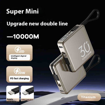 Large Capacity 20000 MA With Cable Power Bank